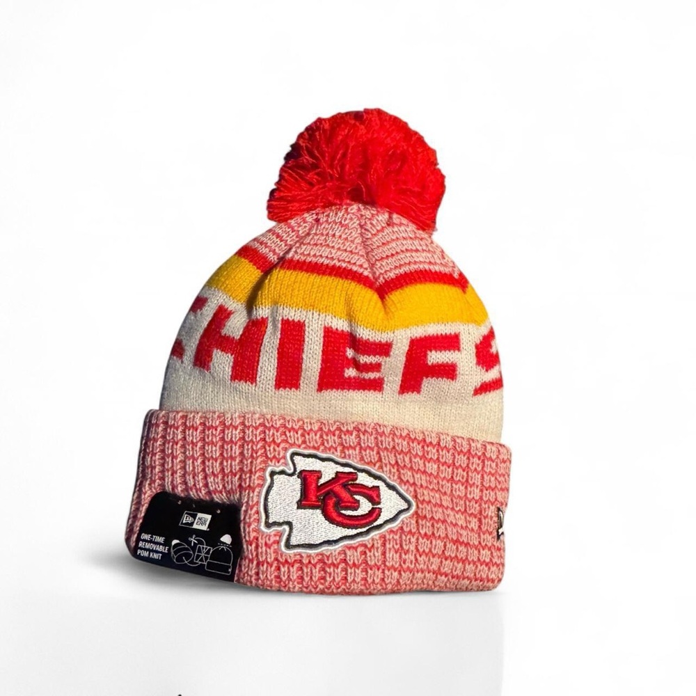 New Era Red and Yellow Chiefs Knit Beanie